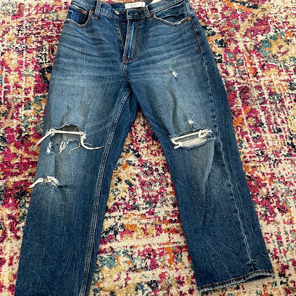 Abercrombie & Fitch The ankle straight ultra high rise curve love 8 short